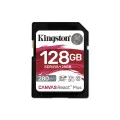 Kingston - Карта памет Canvas React Plus (SDR2V6/128GB) - SDXC, 128GB, 280MB/s, Клас 10, UHS-II, U3, V60, exFAT - Черен