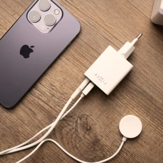 Fixed - Мини зарядно за стена (FIXC45M-CU-WH) - Бързо зареждане, USB, Type-C, PD 3.0, 45W, Компактен размер - Бял