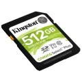 Kingston - Карта памет Canvas Select Plus (SDS2/512GB) - SDXC, 512GB, Клас 10 / UHS-I V30 - Черен