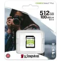 Kingston - Карта памет Canvas Select Plus (SDS2/512GB) - SDXC, 512GB, Клас 10 / UHS-I V30 - Черен