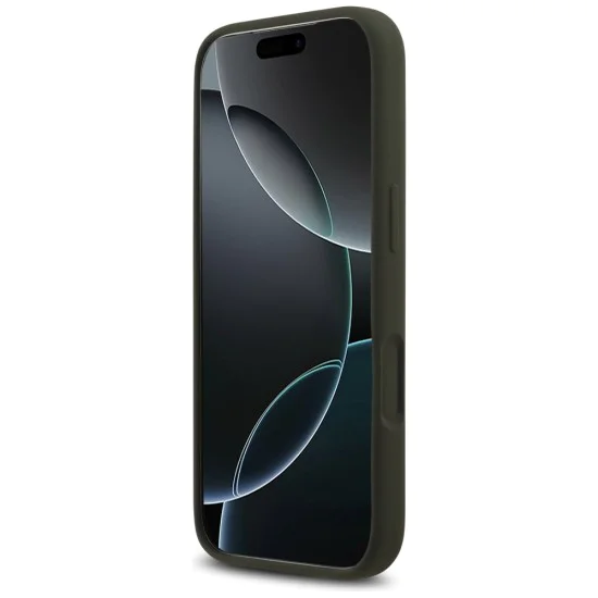 Калъф за iPhone 17 Pro Max - Guess - Силиконов Big 4G Script (GUHCP17XSC4GSMA) - Каки