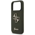 Калъф за iPhone 17 Pro Max - Guess - Силиконов Big 4G Script (GUHCP17XSC4GSMA) - Каки