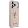 Калъф за iPhone 17 Pro - Guess - Силиконов Big 4G Script (GUHCP17LSC4GSMP) - Светло розов
