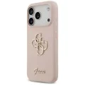 Калъф за iPhone 17 Pro - Guess - Силиконов Big 4G Script (GUHCP17LSC4GSMP) - Светло розов