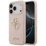 Калъф за iPhone 17 Pro - Guess - Силиконов Big 4G Script (GUHCP17LSC4GSMP) - Светло розов