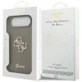 Калъф за iPhone 17 Air - Guess - Силиконов Big 4G Script (GUHCP17MSC4GSMW) - Кафяв