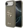 Калъф за iPhone 17 Air - Guess - Силиконов Big 4G Script (GUHCP17MSC4GSMW) - Кафяв