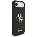Калъф за iPhone 17 Air - Guess - Силиконов Big 4G Script (GUHCP17MSC4GSMK) - Черен