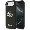 Калъф за iPhone 17 Air - Guess - Силиконов Big 4G Script (GUHCP17MSC4GSMK) - Черен