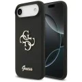 Калъф за iPhone 17 Air - Guess - Силиконов Big 4G Script (GUHCP17MSC4GSMK) - Черен