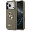 Калъф за iPhone 17 Pro Max - Guess - Силиконов Big 4G Script (GUHCP17XSC4GSMW) - Кафяв
