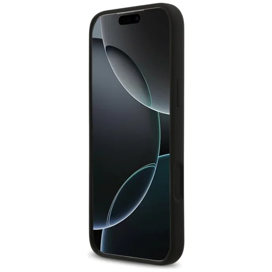 Калъф за iPhone 17 Pro Max - Guess - Силиконов Big 4G Script (GUHCP17XSC4GSMK) - Черен