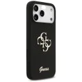 Калъф за iPhone 17 Pro Max - Guess - Силиконов Big 4G Script (GUHCP17XSC4GSMK) - Черен
