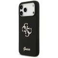 Калъф за iPhone 17 Pro Max - Guess - Силиконов Big 4G Script (GUHCP17XSC4GSMK) - Черен