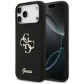Калъф за iPhone 17 Pro Max - Guess - Силиконов Big 4G Script (GUHCP17XSC4GSMK) - Черен