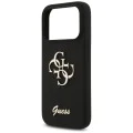 Калъф за iPhone 17 Pro - Guess - Силиконов Big 4G Script (GUHCP17LSC4GSMK) - Черен