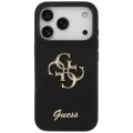 Калъф за iPhone 17 Pro - Guess - Силиконов Big 4G Script (GUHCP17LSC4GSMK) - Черен
