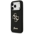 Калъф за iPhone 17 Pro - Guess - Силиконов Big 4G Script (GUHCP17LSC4GSMK) - Черен