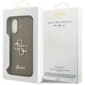 Калъф за iPhone 17 - Guess - Силиконов Big 4G Script (GUHCP17SSC4GSMW) - Кафяв