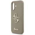 Калъф за iPhone 17 - Guess - Силиконов Big 4G Script (GUHCP17SSC4GSMW) - Кафяв