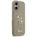 Калъф за iPhone 17 - Guess - Силиконов Big 4G Script (GUHCP17SSC4GSMW) - Кафяв