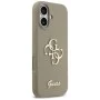 Калъф за iPhone 17 - Guess - Силиконов Big 4G Script (GUHCP17SSC4GSMW) - Кафяв