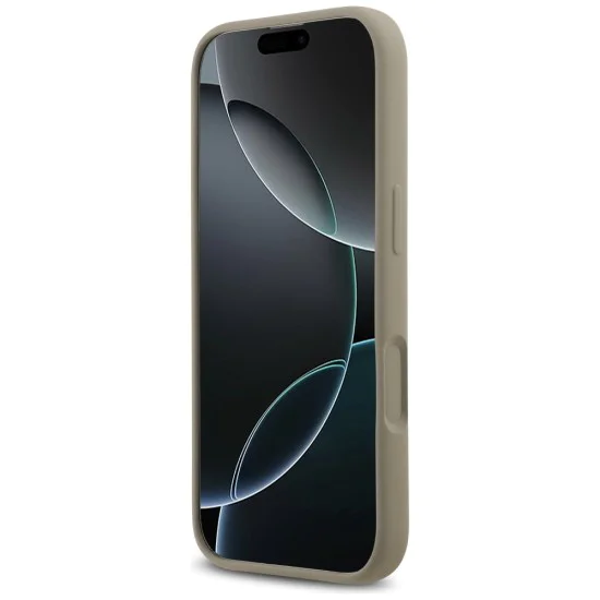 Калъф за iPhone 17 - Guess - Силиконов Big 4G Script (GUHCP17SSC4GSMW) - Кафяв