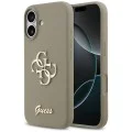 Калъф за iPhone 17 - Guess - Силиконов Big 4G Script (GUHCP17SSC4GSMW) - Кафяв