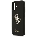Калъф за iPhone 17 - Guess - Силиконов Big 4G Script (GUHCP17SSC4GSMK) - Черен