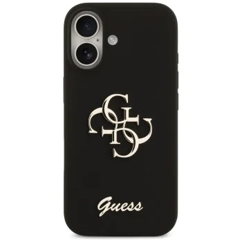 Калъф за iPhone 17 - Guess - Силиконов Big 4G Script (GUHCP17SSC4GSMK) - Черен