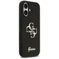 Калъф за iPhone 17 - Guess - Силиконов Big 4G Script (GUHCP17SSC4GSMK) - Черен
