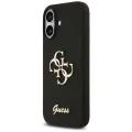 Калъф за iPhone 17 - Guess - Силиконов Big 4G Script (GUHCP17SSC4GSMK) - Черен