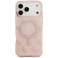 Калъф за iPhone 17 Pro - Guess - IML 4G фон MagSafe (GUHMP17LH4DTEP) - Розов