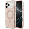 Калъф за iPhone 17 Pro - Guess - IML 4G фон MagSafe (GUHMP17LH4DTEP) - Розов