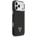 Калъф за iPhone 17 Pro Max - Guess - Grained Triangle Logo MagSafe (GUHMP17XPGTSPSK) - Черен
