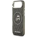 Калъф за iPhone 17 Air - Karl Lagerfeld - IML Glitter K&C Heads Logo MagSafe (KLHMP17MHMKBKCHOK) - Черен
