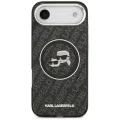 Калъф за iPhone 17 Air - Karl Lagerfeld - IML Glitter K&C Heads Logo MagSafe (KLHMP17MHMKBKCHOK) - Черен