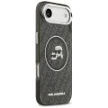 Калъф за iPhone 17 Air - Karl Lagerfeld - IML Glitter K&C Heads Logo MagSafe (KLHMP17MHMKBKCHOK) - Черен