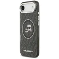 Калъф за iPhone 17 Air - Karl Lagerfeld - IML Glitter K&C Heads Logo MagSafe (KLHMP17MHMKBKCHOK) - Черен