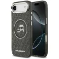 Калъф за iPhone 17 Air - Karl Lagerfeld - IML Glitter K&C Heads Logo MagSafe (KLHMP17MHMKBKCHOK) - Черен