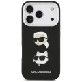 Калъф за iPhone 17 Pro - Karl Lagerfeld - Твърд калъф с шарки, емблематични значки и лого на K&C (KLHCP17LPSFDHPOK) - Черен