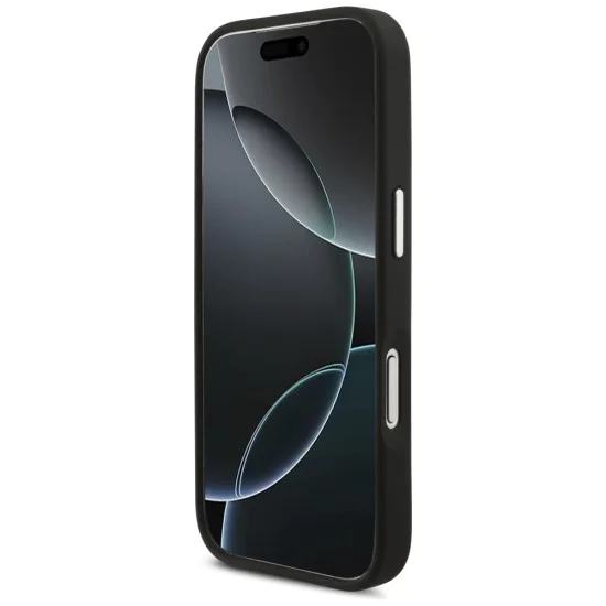 Калъф за iPhone 17 Pro - Karl Lagerfeld - Твърд калъф с шарки, емблематични значки и лого на K&C (KLHCP17LPSFDHPOK) - Черен