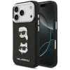 Калъф за iPhone 17 Pro - Karl Lagerfeld - Твърд калъф с шарки, емблематични значки и лого на K&C (KLHCP17LPSFDHPOK) - Черен