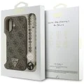 Калъф за iPhone 17 - Guess - Твърд калъф 4G с триъгълно лого, MagSafe (GUHMP17SP4TSDPPSW) - Кафяв