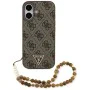 Калъф за iPhone 17 - Guess - Твърд калъф 4G с триъгълно лого, MagSafe (GUHMP17SP4TSDPPSW) - Кафяв