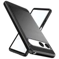 Калъф за Sony Xperia 10 VII - Techsuit - Carbon Silicone - Черен