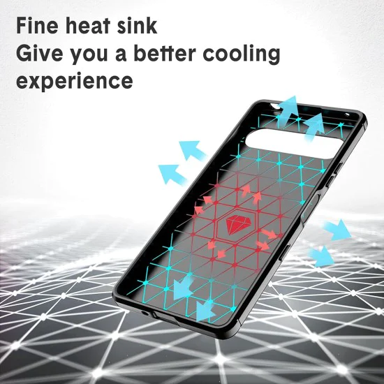 Калъф за Sony Xperia 10 VII - Techsuit - Carbon Silicone - Черен