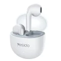 Безжични слушалки – Yesido Wireless Earbuds (TWS35) – Микрофон, Bluetooth 5.3, полу-в ухо дизайн, 250mAh – Бели