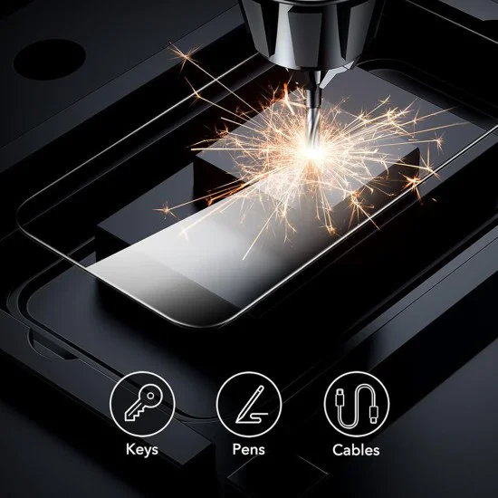 Протектор за iPhone 17 Pro Max - ESR - Закалено стъкло (3 броя) - Черен