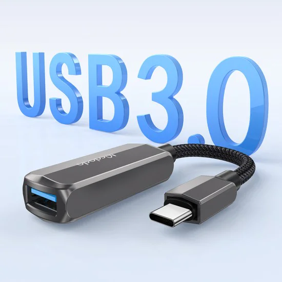 OTG адаптер (CA-2830) - Mcdodo - Type-C към Type-C + USB, 60W, 13см - Тъмносиво